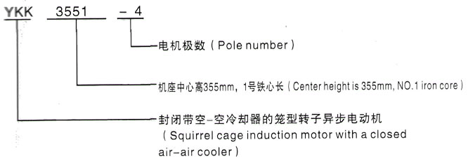 YKK系列(H355-1000)高压广陵三相异步电机西安泰富西玛电机型号说明